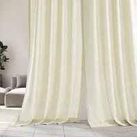 Exclusive Fabrics & Furnishing Signature French Linen Rod Pocket Sheer Single Curtain Panels