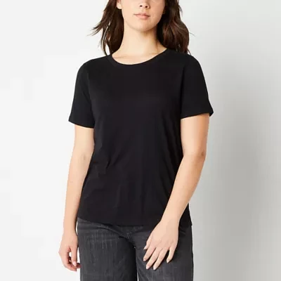 a.n.a Womens Crew Neck Short Sleeve Adaptive T-Shirt