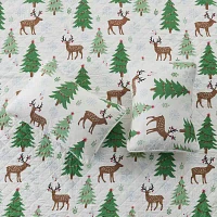 Linery Christmas Trees Reversible Quilt Set