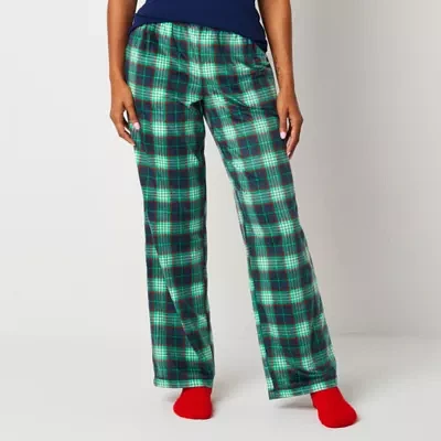 Sleep Chic Womens Pajama Fleece Pants With Socks