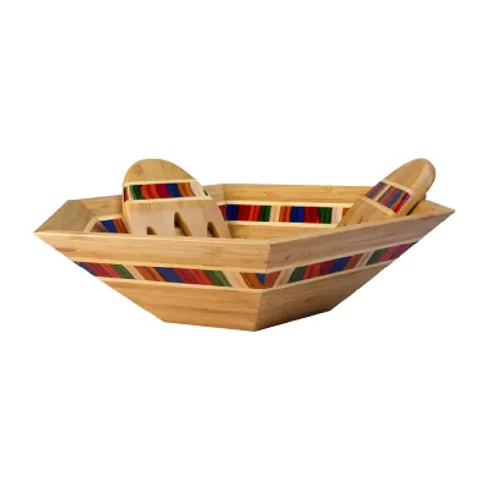 Totally Bamboo Marrakesh 14" Wood Salad Bowl