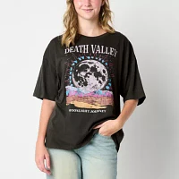 Juniors Death Valley Celestial Oversized Tee Womens Crew Neck Short Sleeve Graphic T-Shirt