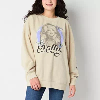 Juniors Womens Crew Neck Long Sleeve Sweatshirt