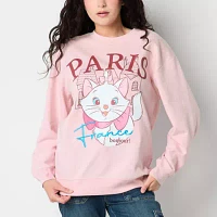 Juniors Aristocats Marie Womens Crew Neck Long Sleeve The Sweatshirt