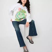 New World Juniors Nirvana Smiley Womens Crew Neck Long Sleeve Sweatshirt