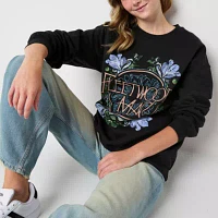 New World Juniors Womens Crew Neck Long Sleeve Sweatshirt