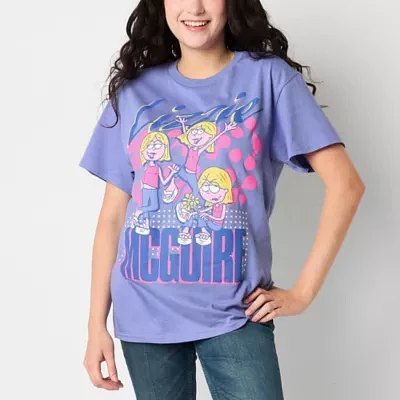 Juniors Lizzie Mcguire Oversized Tee Womens Crew Neck Short Sleeve Graphic T-Shirt