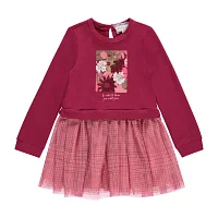 Btween Toddler Girls Long Sleeve Cuffed 2-pc. Dress Set