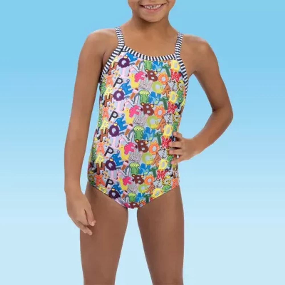 Dolfin Toddler & Little Girls One Piece Swimsuit