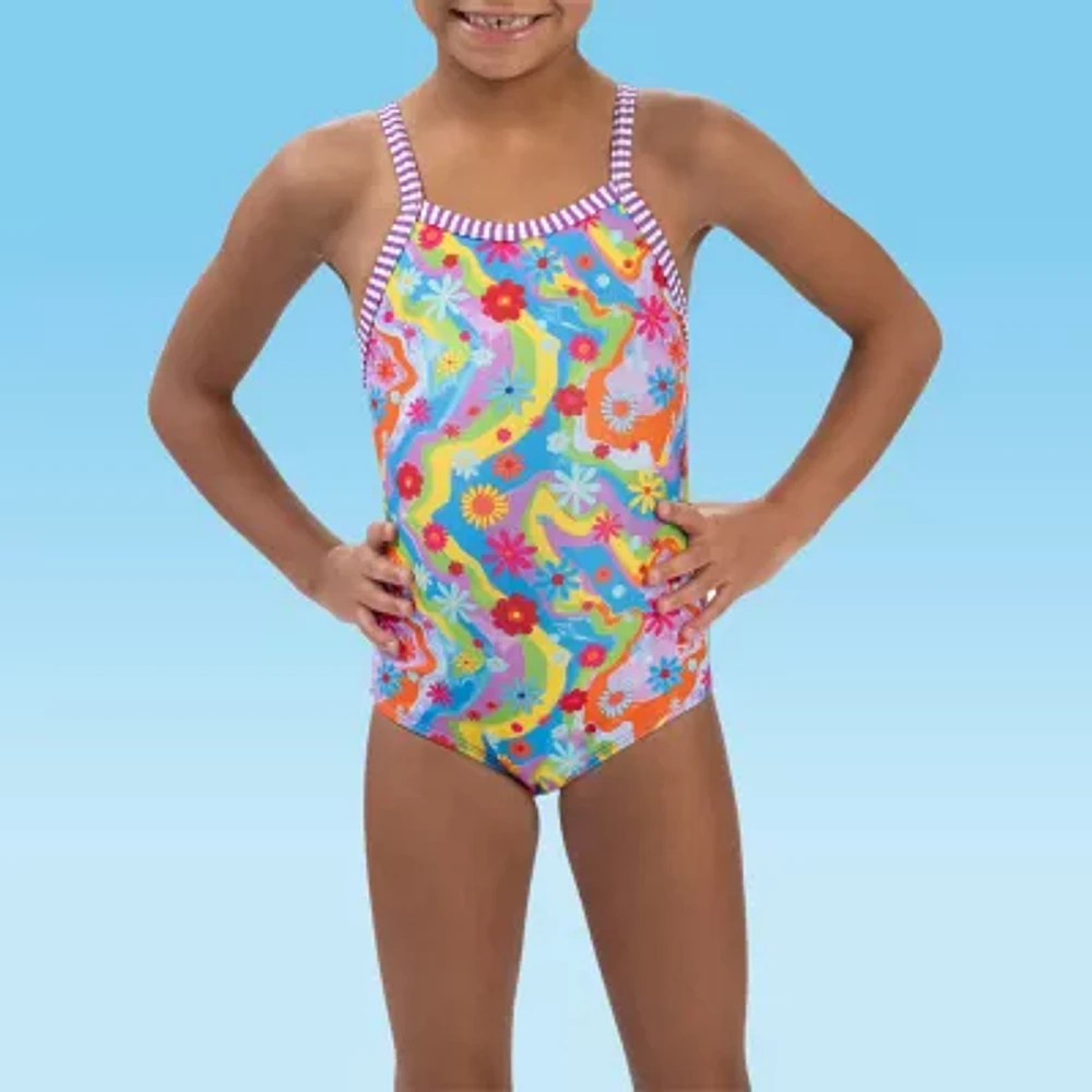 Dolfin Toddler & Little Girls Floral One Piece Swimsuit