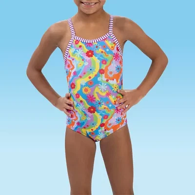 Dolfin Toddler & Little Girls Floral One Piece Swimsuit