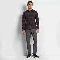 Van Heusen Mens Long Sleeve Camp Shirt