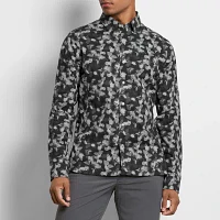 Van Heusen Mens Long Sleeve Camp Shirt