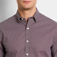 Van Heusen Mens Long Sleeve Camp Shirt