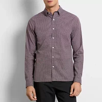 Van Heusen Mens Long Sleeve Camp Shirt