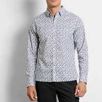 Van Heusen Mens Long Sleeve Camp Shirt