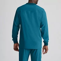 Skechers Sk0408 Structure 3-Pocket Crewneck Warm-Up Mens Tag Free Stretch Fabric Moisture Wicking Scrub Jackets