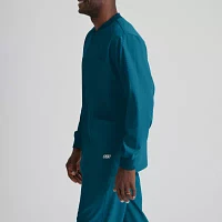 Skechers Sk0408 Structure 3-Pocket Crewneck Warm-Up Mens Tag Free Stretch Fabric Moisture Wicking Scrub Jackets