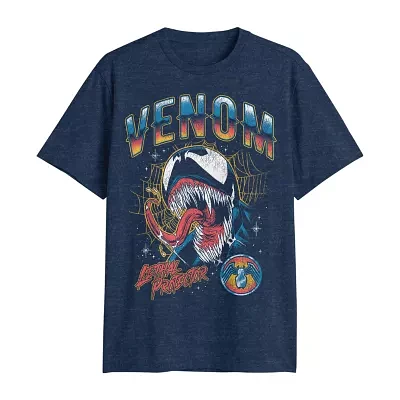 Big and Tall Mens Crew Neck Short Sleeve Regular Fit Venom Graphic T-Shirt