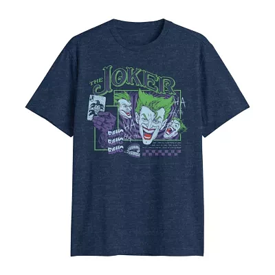 Big and Tall Mens Crew Neck Short Sleeve Regular Fit Joker Graphic T-Shirt