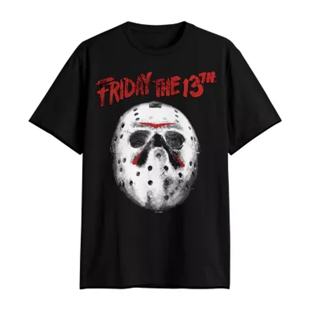 Big and Tall Mens Crew Neck Short Sleeve Regular Fit Friday the 13th Graphic T-Shirt