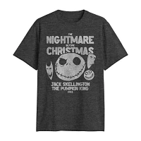 Big and Tall Mens Crew Neck Short Sleeve Regular Fit Nightmare Before Christmas Graphic T-Shirt