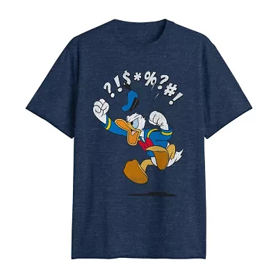 Big and Tall Mens Crew Neck Short Sleeve Regular Fit Donald Duck Graphic T-Shirt