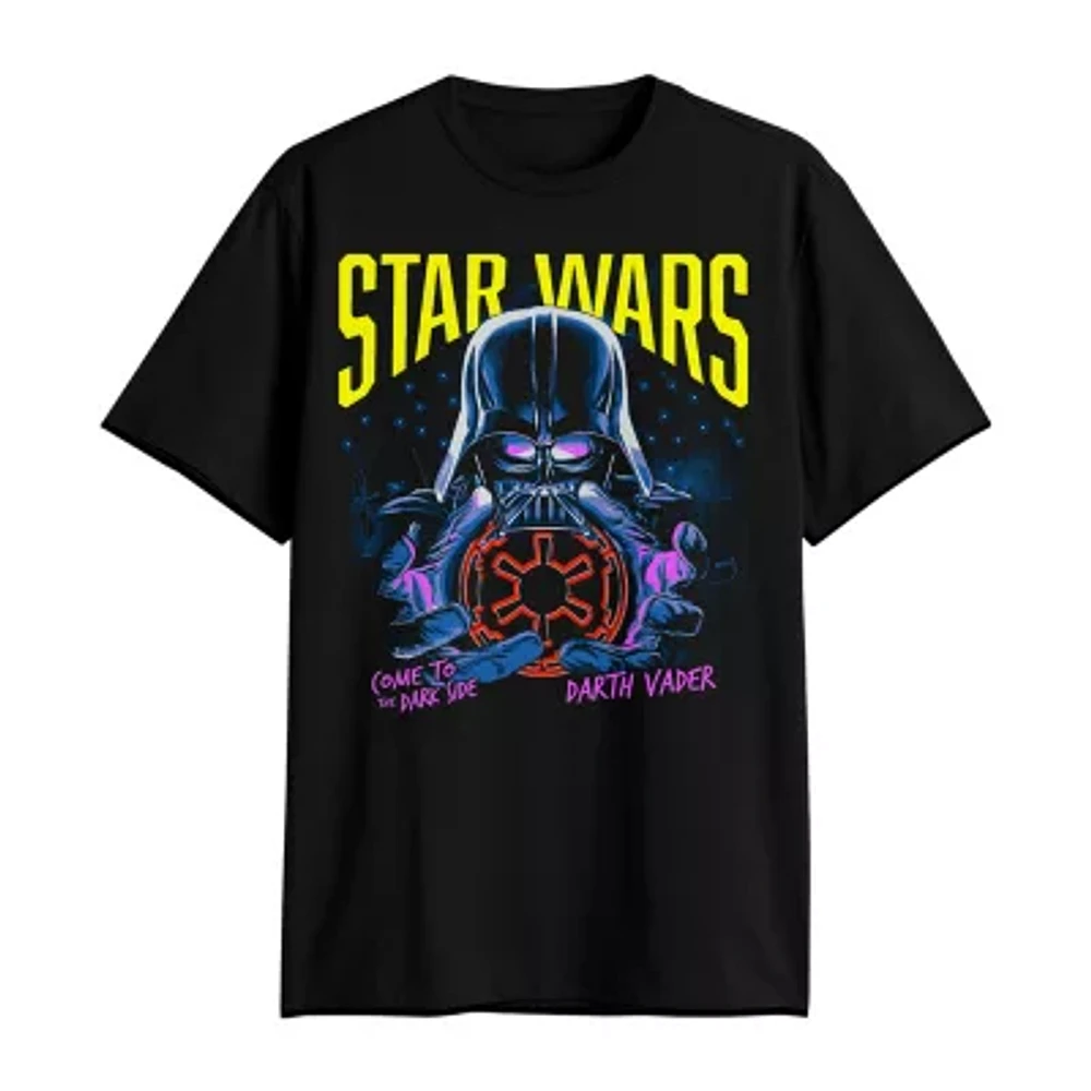 Big and Tall Mens Crew Neck Short Sleeve Regular Fit Star Wars Graphic T-Shirt