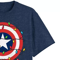 Big and Tall Mens Crew Neck Short Sleeve Regular Fit Captain America Graphic T-Shirt