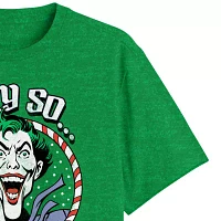 Big and Tall Mens Crew Neck Short Sleeve Regular Fit Joker Graphic T-Shirt