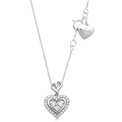 Hallmark Diamonds 1/7 CT. T.W. White Diamond Sterling Silver Heart Pendant