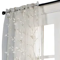 Venice Energy Saving Sheer Rod Pocket Single Curtain Panel