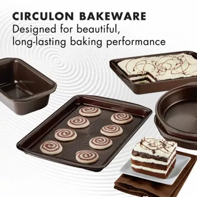 Circulon Bakeware Nonstick Round Cake Pan, 9-Inch, Chocolate Brown