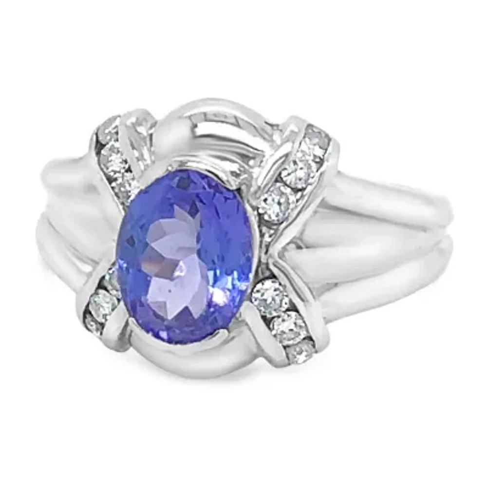 LIMITED QUANTITIES! Le Vian Grand Sample Sale™ Ring featuring Blueberry Tanzanite® set in 18K Vanilla Gold®