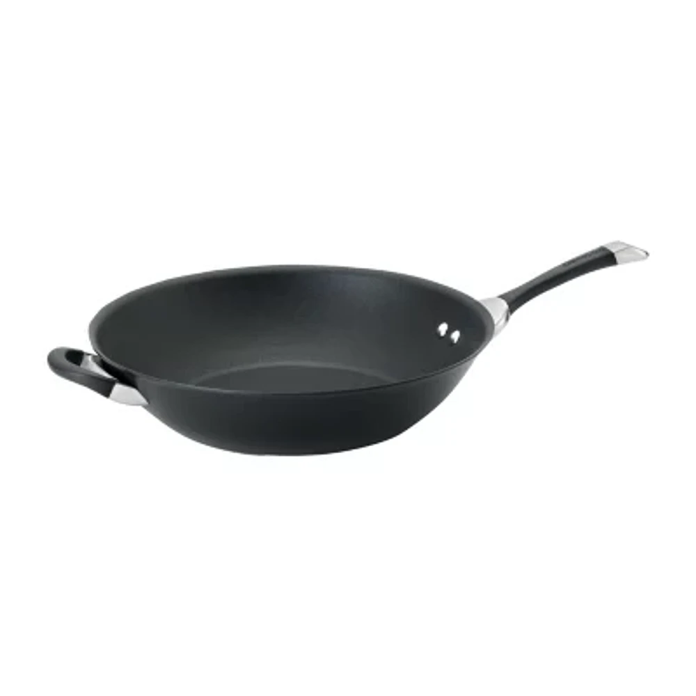 Circulon Symmetry Hard Anodized 14" Stir Fry Pan with Helper Handle