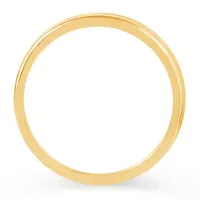 Natural White Diamond 10K Gold Wedding Band