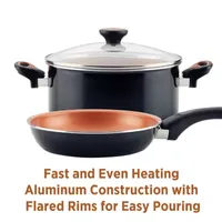 Farberware Glide Copper Ceramic 12" Nonstick Deep Frying Pan
