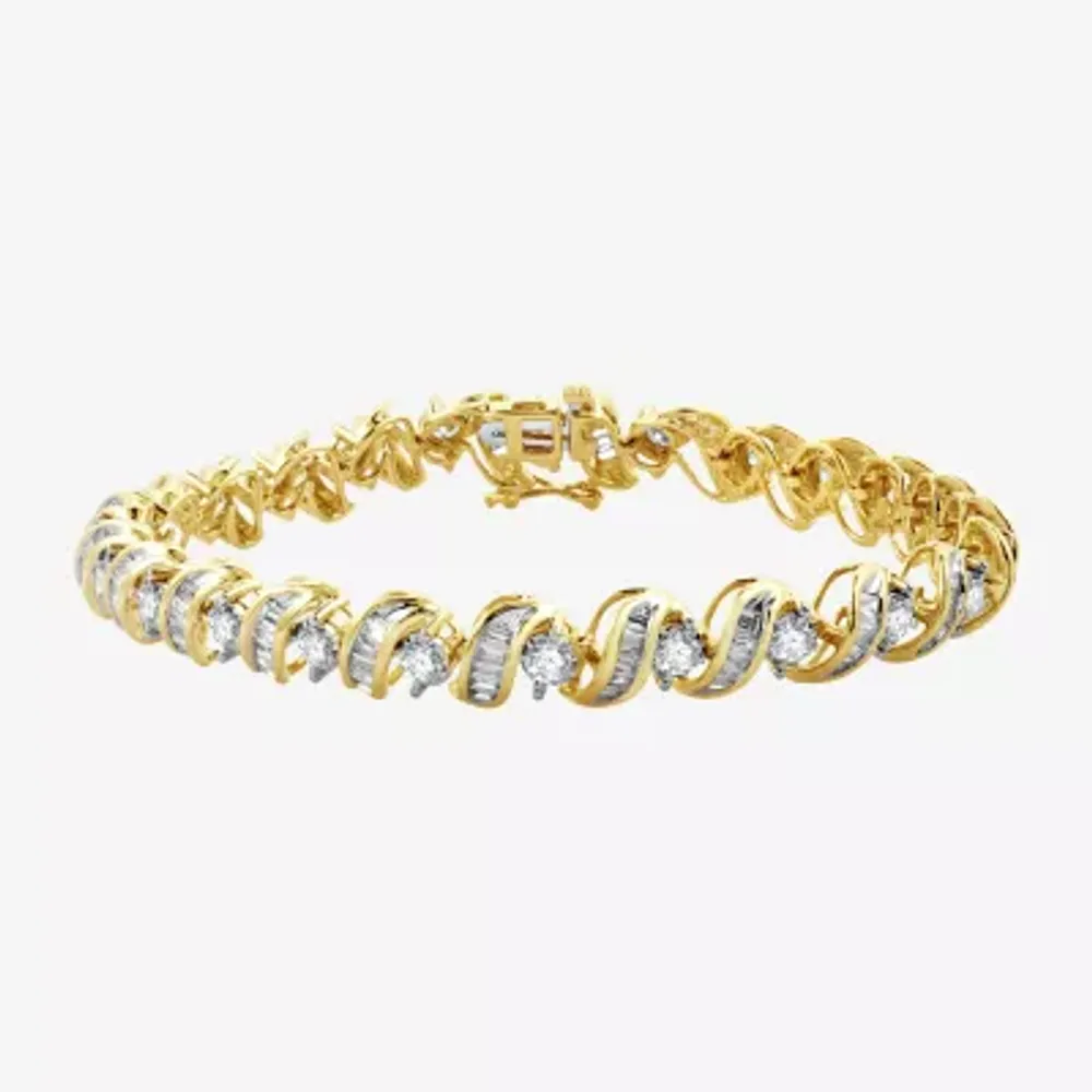 (H-I / I1) 5 CT. T.W. Lab Grown White Diamond 10K Gold 7.5 Inch Tennis Bracelet