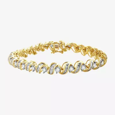 (H-I / I1) 5 CT. T.W. Lab Grown White Diamond 10K Gold 7.5 Inch Tennis Bracelet