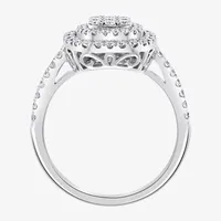 Effy Womens / CT. T.W. Natural Diamond 14K White Gold Cushion Halo Cocktail Ring