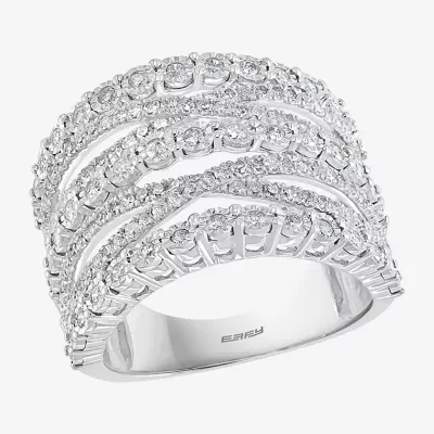 Effy  1 CT. T.W. Natural Diamond Sterling Silver Crossover Band