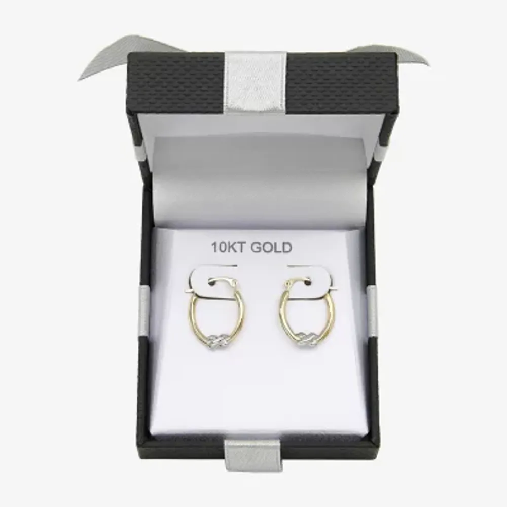 10K Gold 19mm Round Hoop Earrings