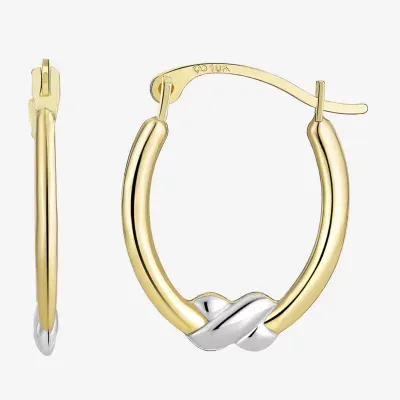 Womens 10K Gold 19mm Round Hoop Earrings