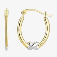 10K Gold 19mm Round Hoop Earrings