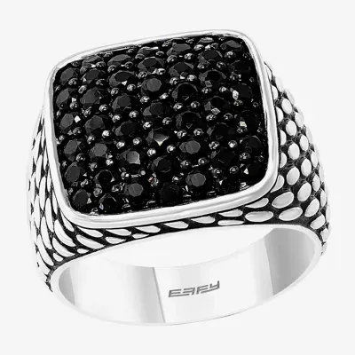 Effy  Mens Genuine Black Spinel Sterling Silver Fashion Ring
