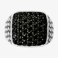 Effy  Mens Genuine Black Spinel Sterling Silver Fashion Ring