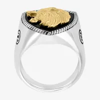 Effy Mens Genuine Black Onyx Sterling Silver Lion Ring