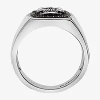 Effy  Mens Genuine Black Spinel Sterling Silver Skull Fashion Ring