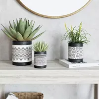 Nikos Ceramic Planters Set Of 3