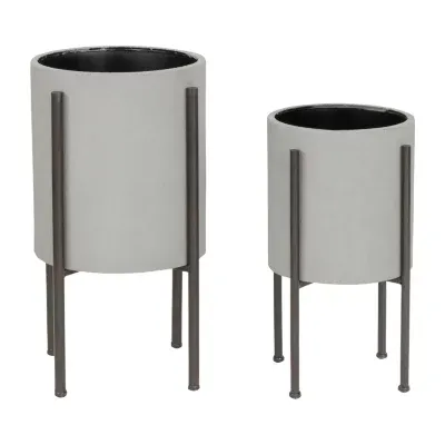 Aspire Home Accents 2-pc. Metal Planter